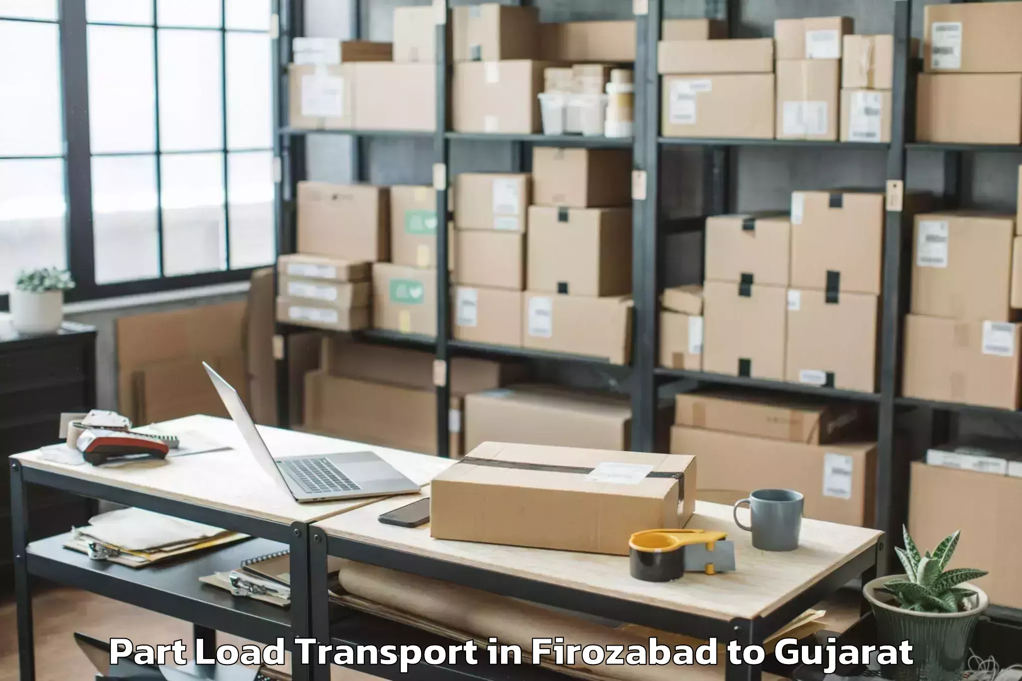 Comprehensive Firozabad to Dhoraji Part Load Transport